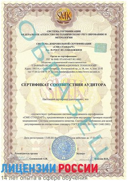 Образец сертификата соответствия аудитора Вихоревка Сертификат ISO 13485